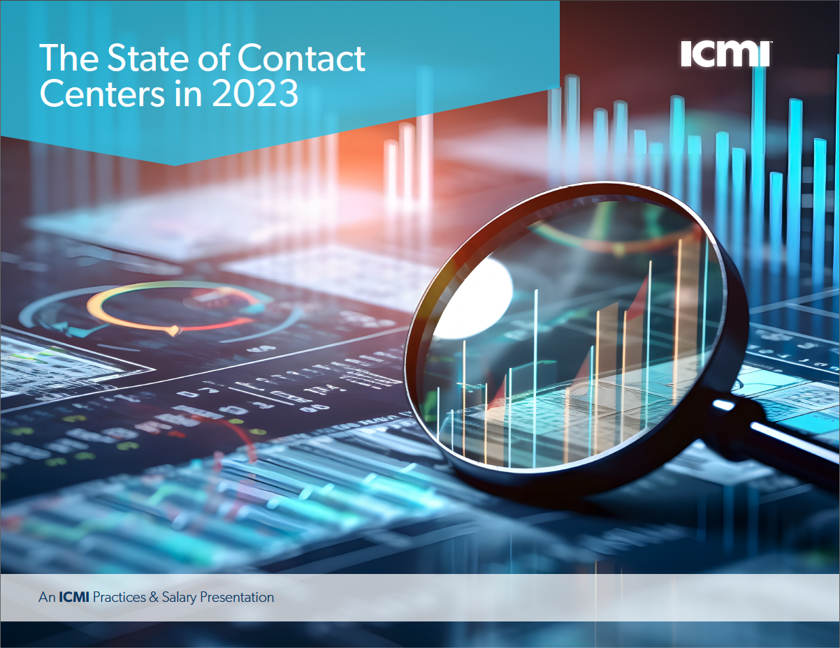 Cover of "The State of the Contact Center in 2023"
