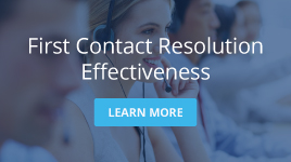 First contact resolution effectiveness