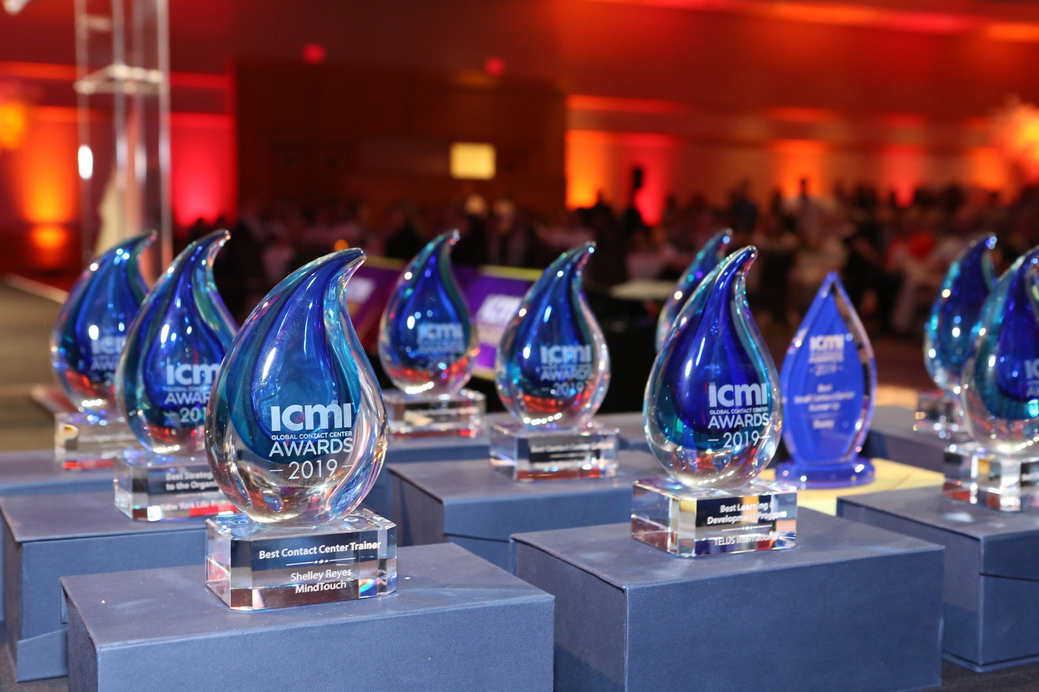 Image of awards from 2019 ceremony