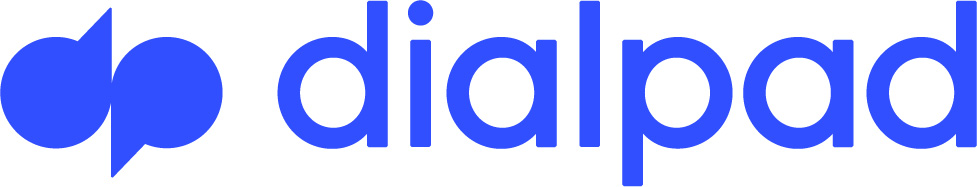 Dialpad logo, solid background