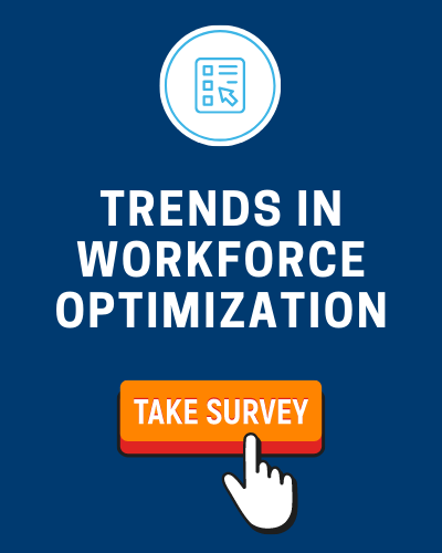 Illustrated invite to take the Trends in Workforce Optimization survey