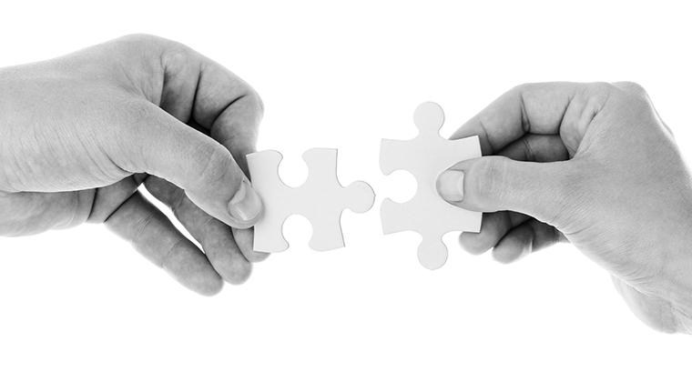 Image depicting connection between two puzzle pieces