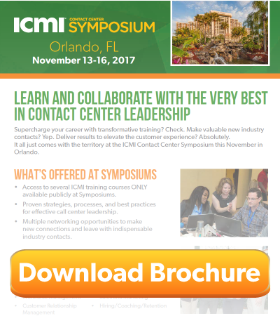 Download the ICMI Contact Center Symposium Brochure for Orlando 2017