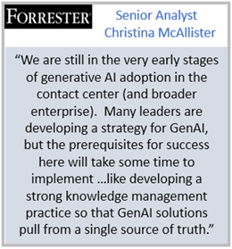 Forrester quote on AI-assisted customer service