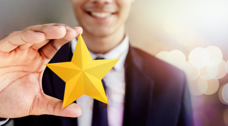 Graphic illustrating the concept of employee rewards.