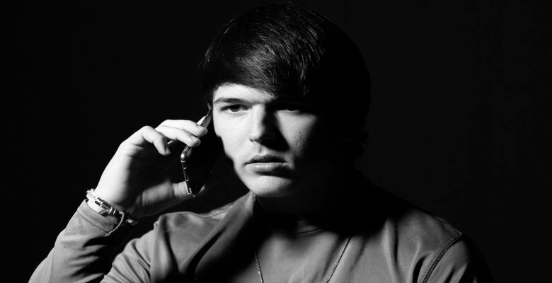 cranky man on phone