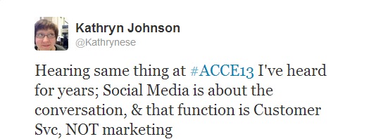 #ACCE13 tweet
