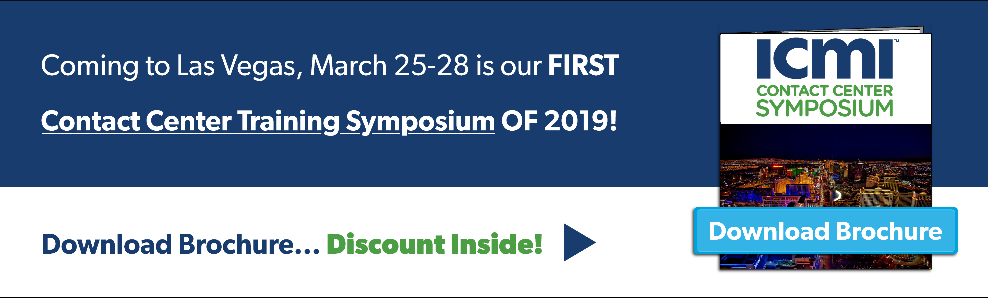 ICMI Contact Center Training Symposium - Las Vegas, 2019