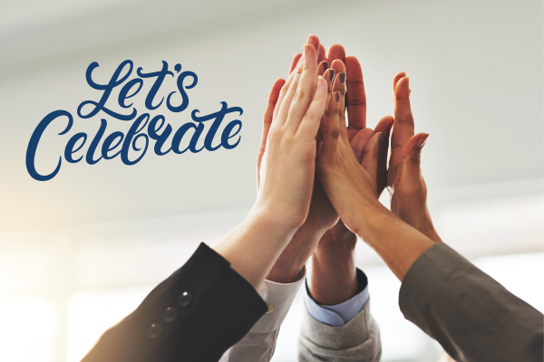 Let's Celebrate National Customer Service Week - hands giving high five at work